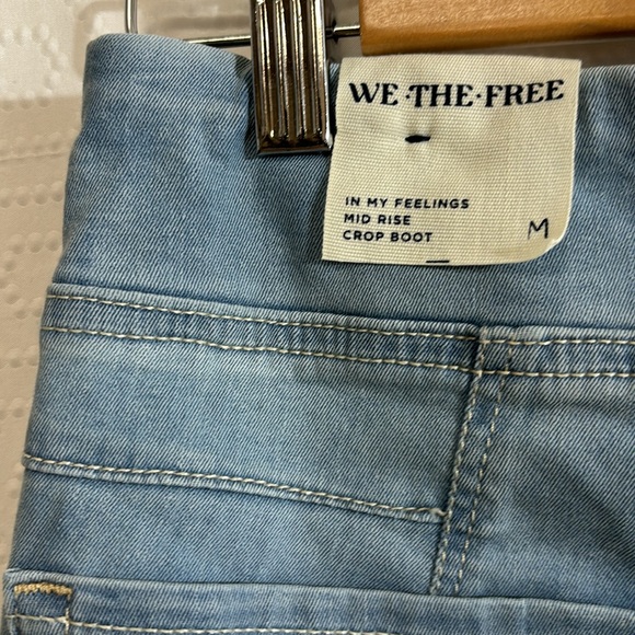 FREE PEOPLE WE THE FREE IN MY FEELINGS CROPPED midrise FLARE bootcut JEANS NEW - Picture 12 of 13
